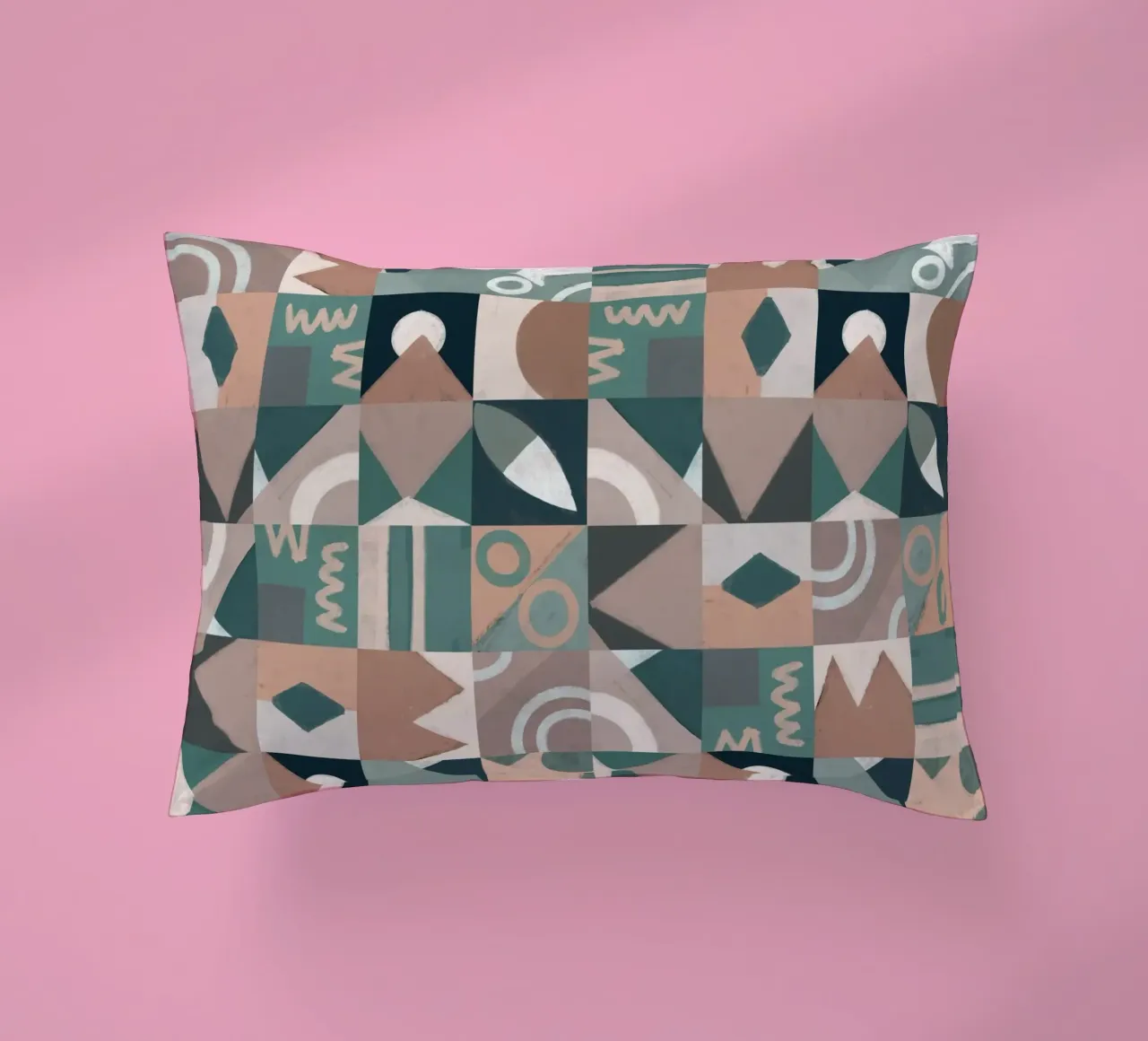 Design geometrico a piastrelle cuscino da Little Dean