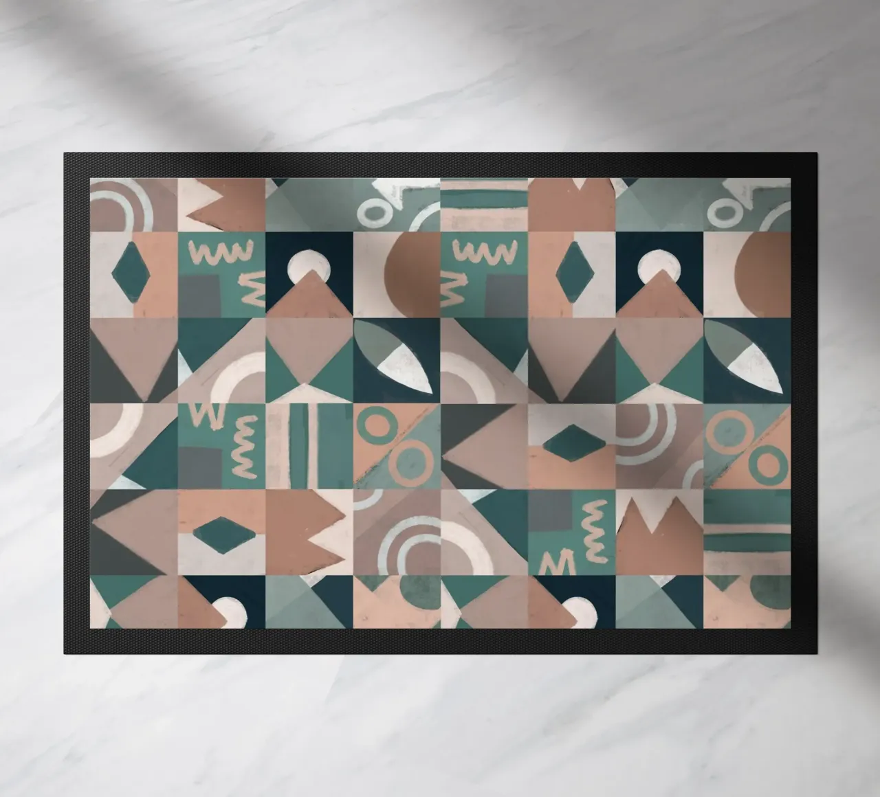 Design geometrico a piastrelle zerbino da Little Dean