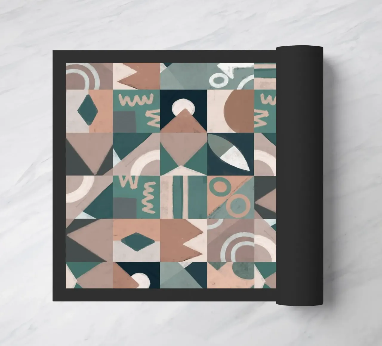 Design geometrico a piastrelle zerbino da Little Dean