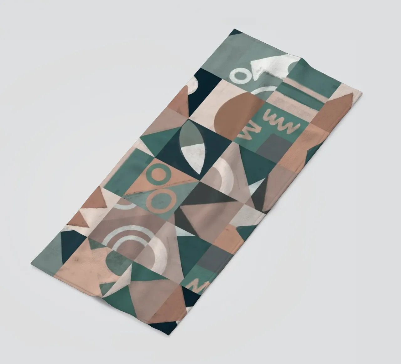 Design geometrico a piastrelle telo mare da Little Dean