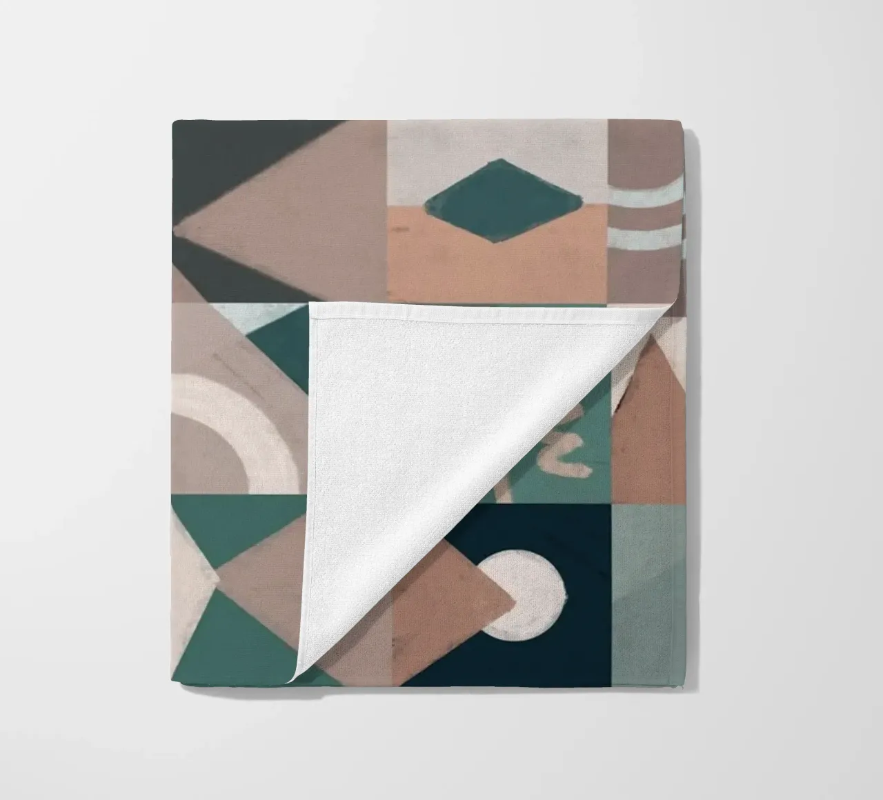 Design geometrico a piastrelle telo mare da Little Dean