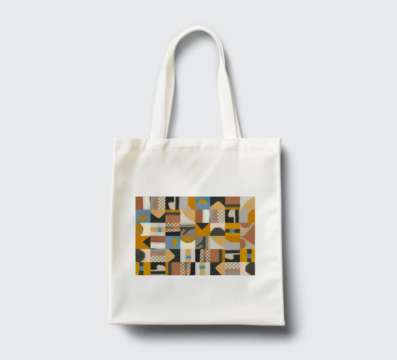Tiled geometric design 03 tote bag by Little Dean