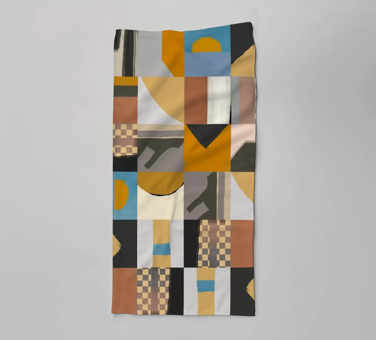 Tiled geometric design 03 towel by Little Dean
