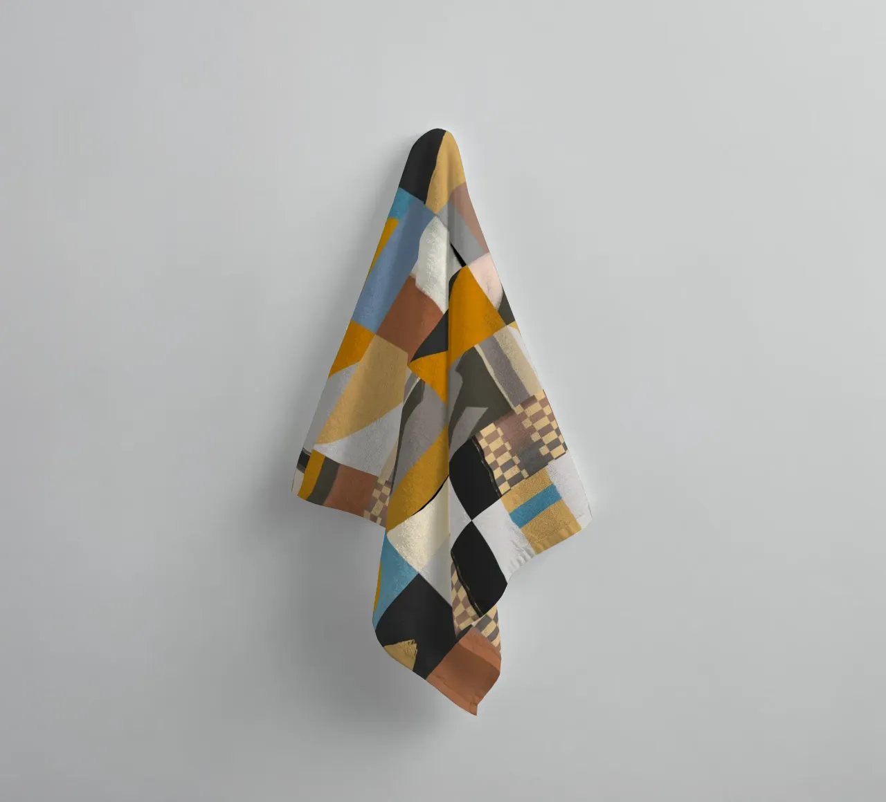 Tiled geometric design 03 towel by Little Dean