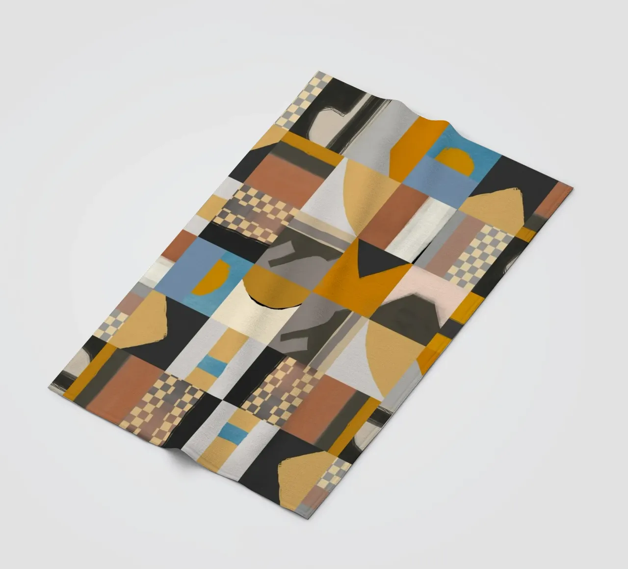 Disegno geometrico a piastrelle 03 coperta in pile da Little Dean