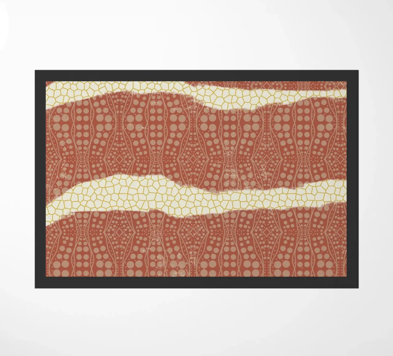 Patterned paper doormat by Little Dean