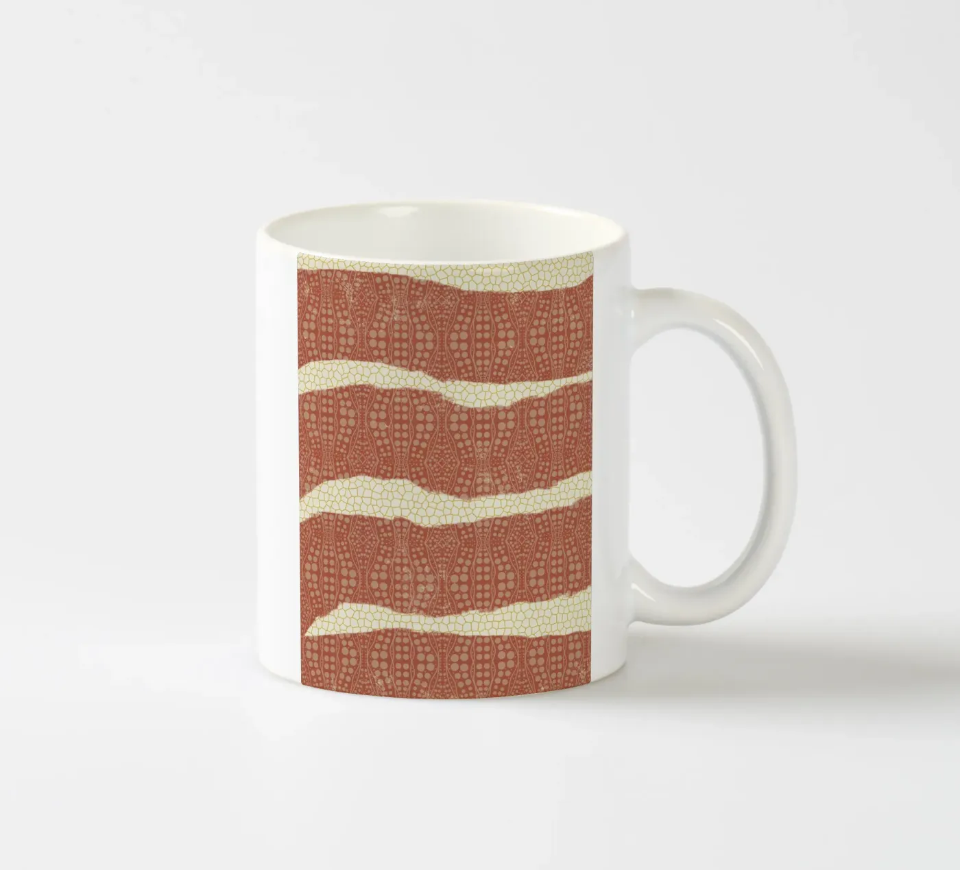 Patterned paper ceramic mug by Little Dean