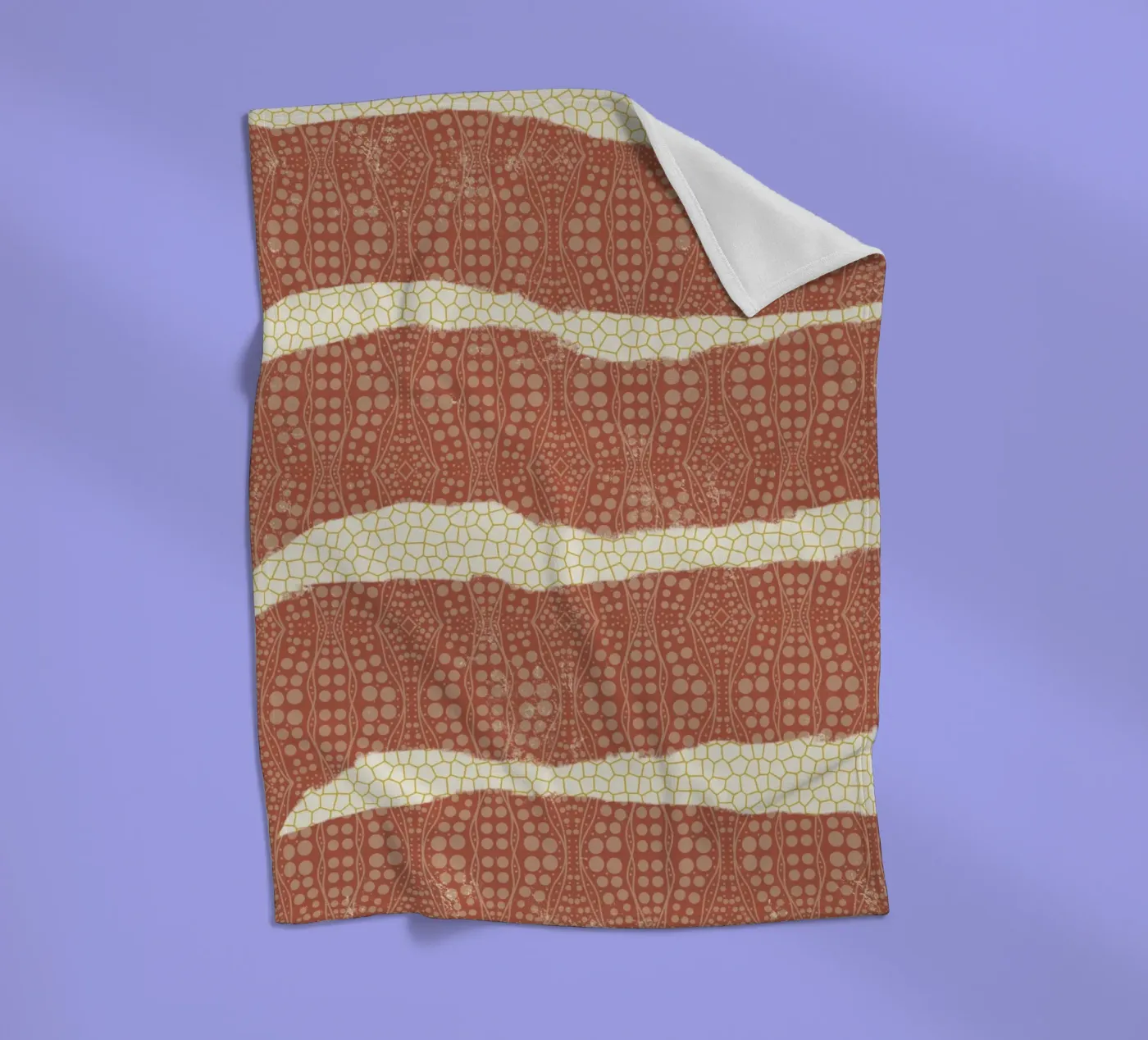 Papier met patroon fleecedeken van Little Dean