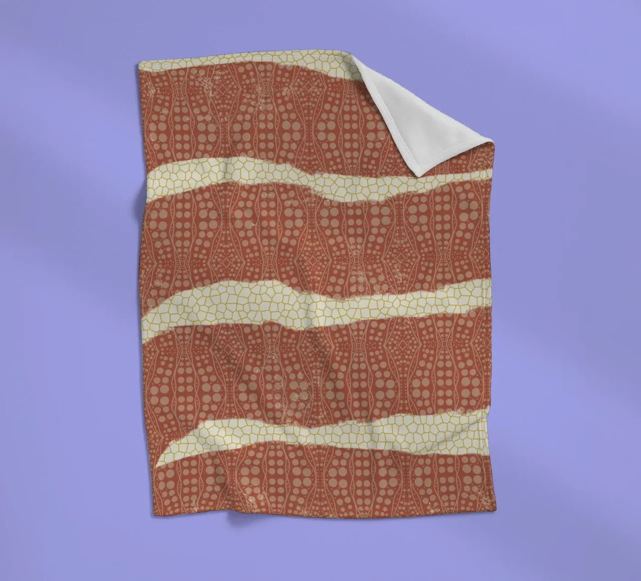 Patterned paper fleece blanket by Little Dean