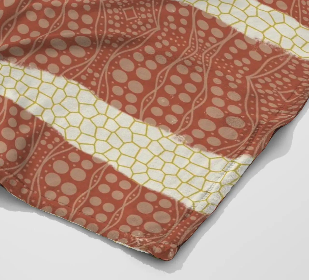 Patterned paper fleece blanket by Little Dean