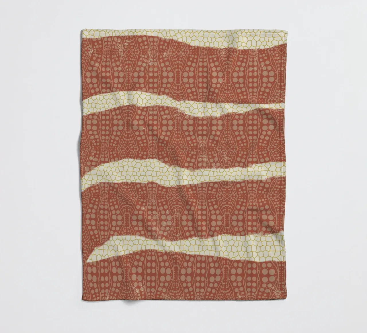 Patterned paper fleece blanket by Little Dean