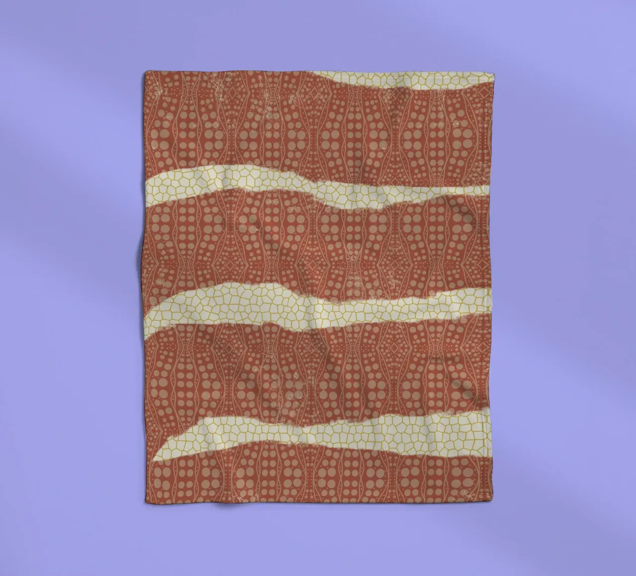 Patterned paper fleece blanket by Little Dean