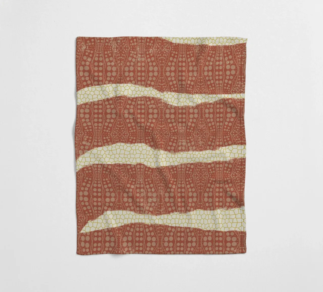 Patterned paper fleece blanket by Little Dean