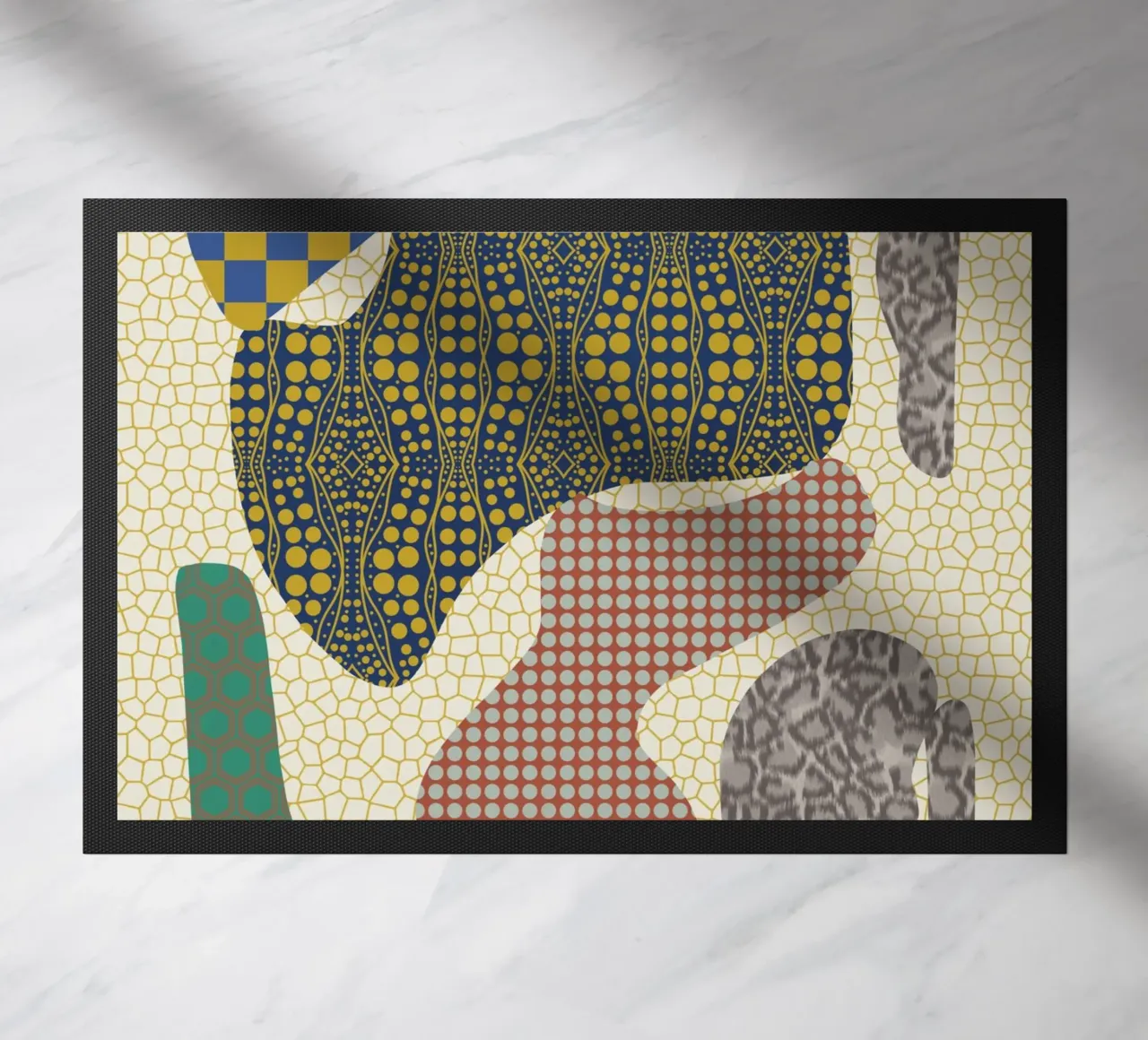 Patterned cut out doormat by Little Dean