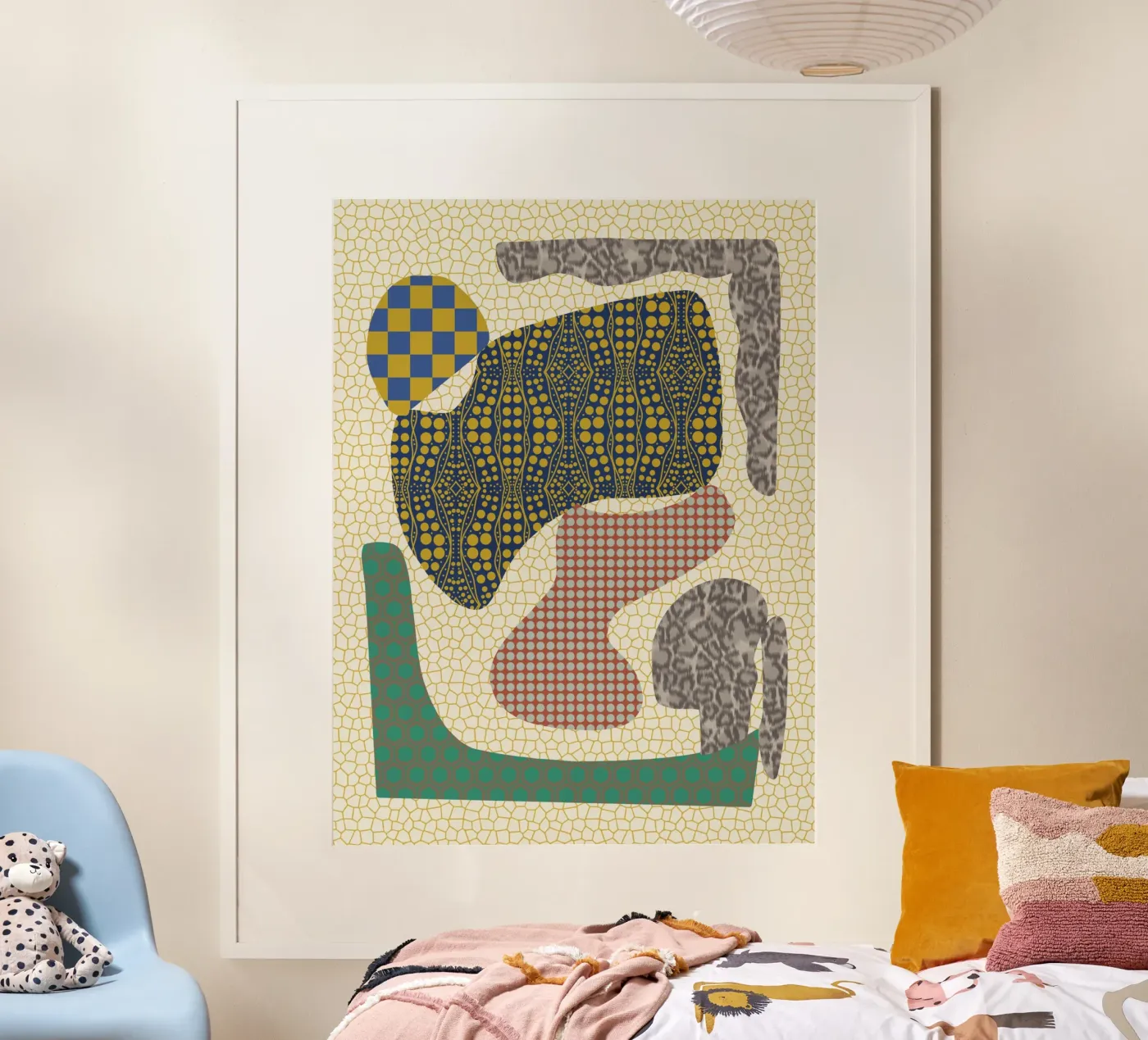 Patterned cut out poster van Little Dean