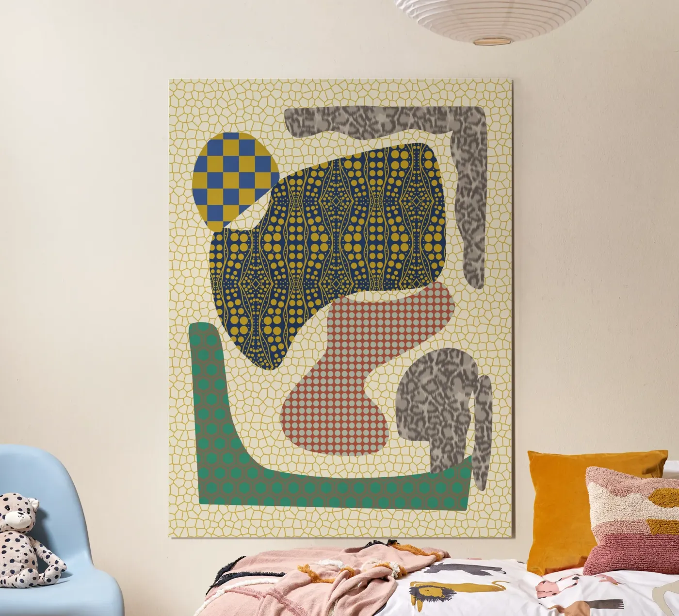 Patterned cut out poster van Little Dean
