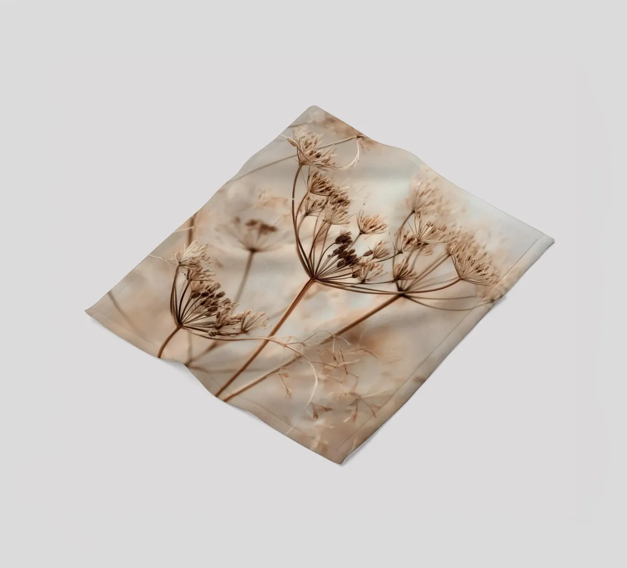 Minimalist Botanical Print – Dried Wild Fennel Stems coperta in pile da Vela Luna