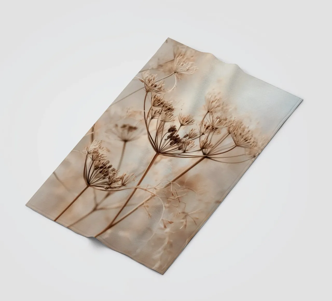 Minimalist Botanical Print – Dried Wild Fennel Stems coperta in pile da Vela Luna