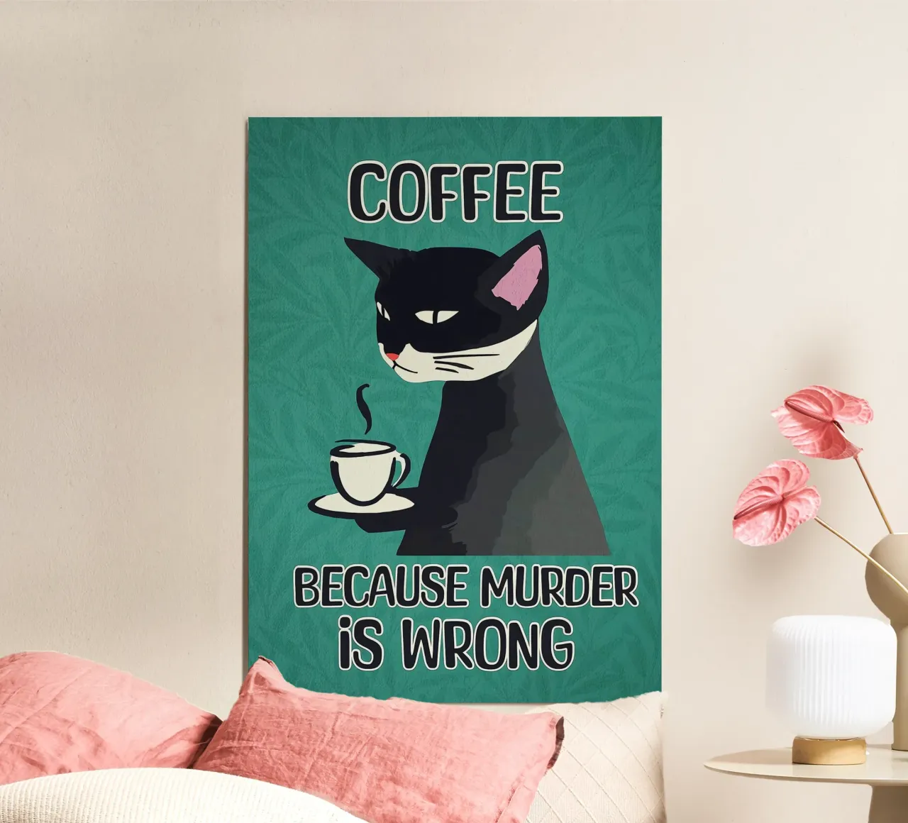 Cat Coffee Murder Is Wrong forex plate by Arjun