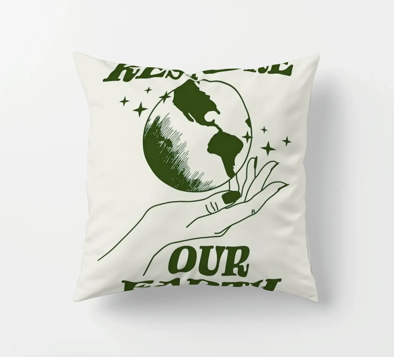 Restore Our Earth decorative cushion by cafelab