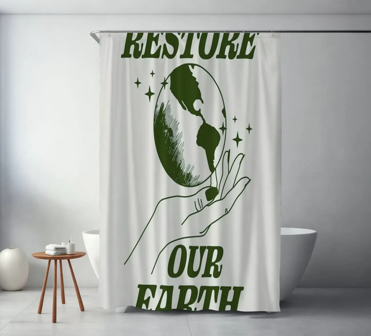 Restore Our Earth douchegordijn van cafelab