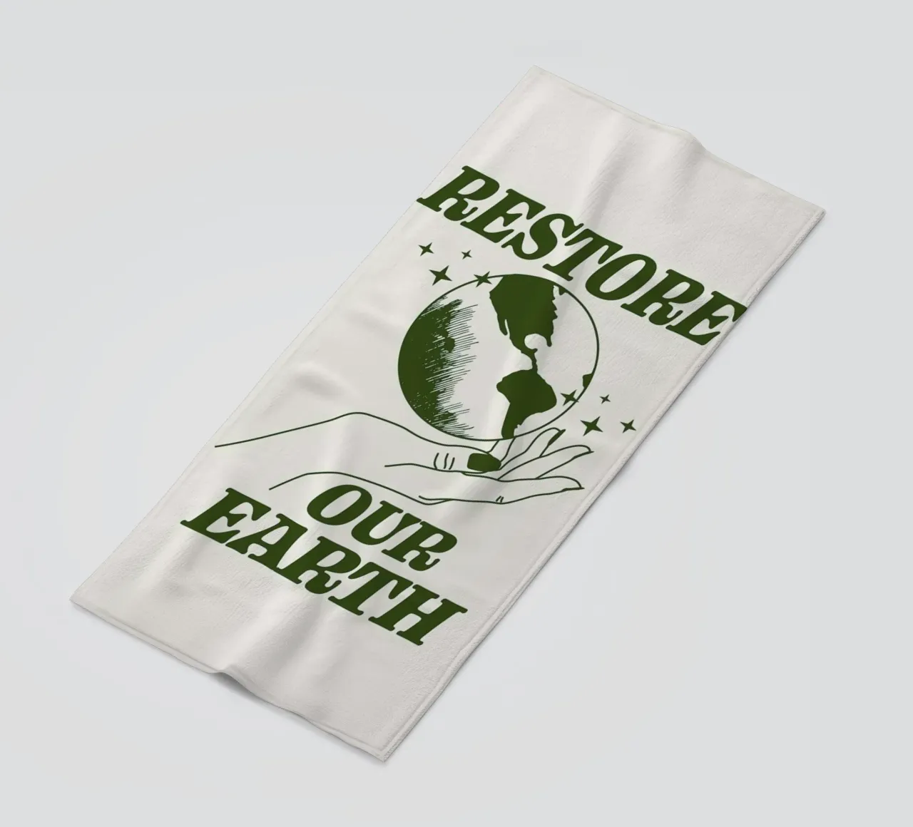 Restore Our Earth beach towel by cafelab