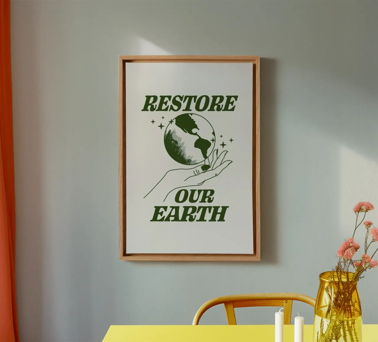 Restore Our Earth canvas by cafelab