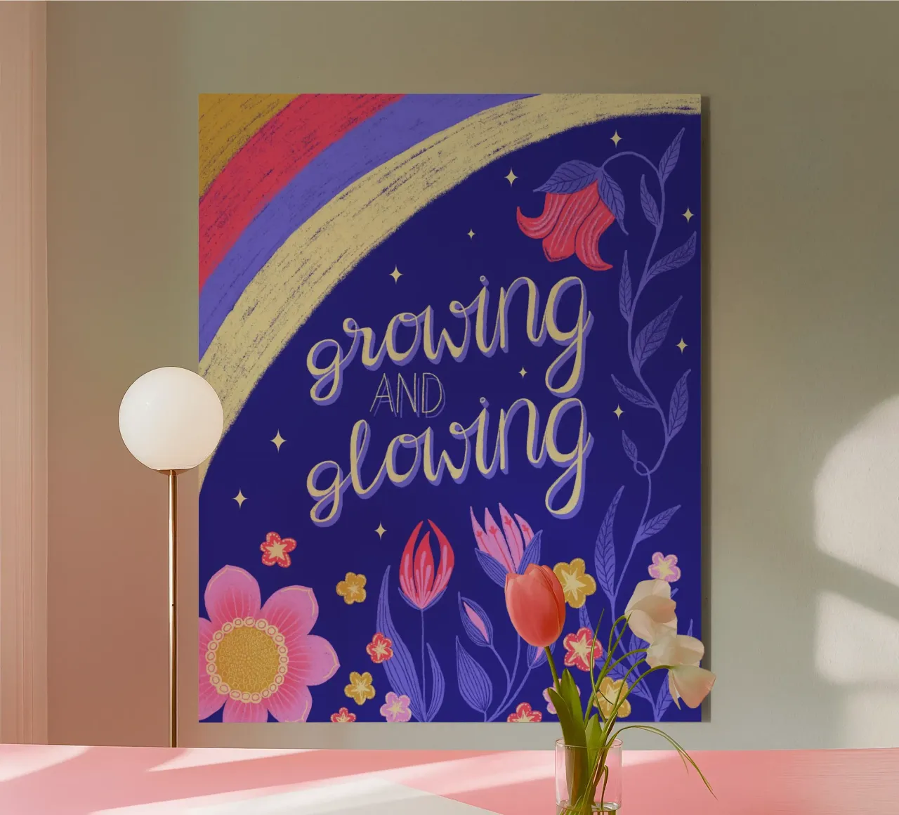 Crescere e risplendere pannello forex da nicigabrieldesigns