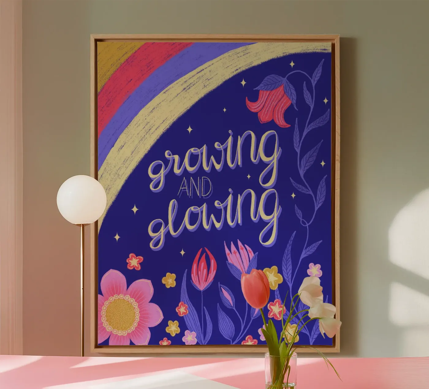 Growing and Glowing canvas van nicigabrieldesigns