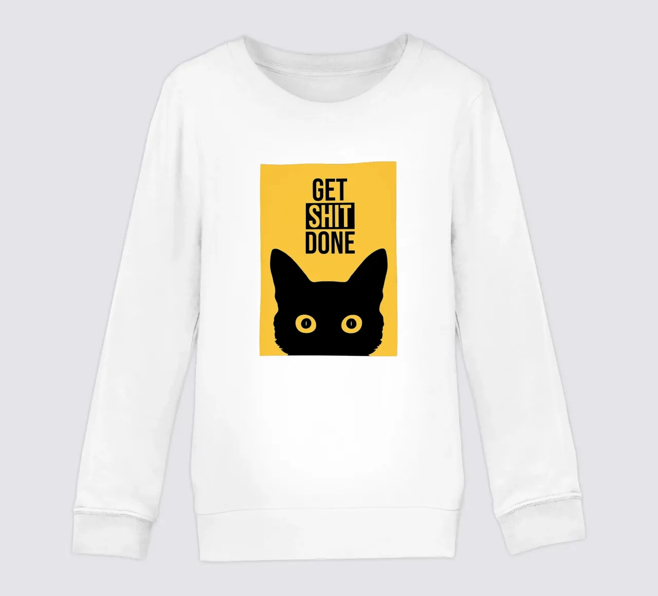 Cat Staring Get Shit Done sudadera para niño de Arjun