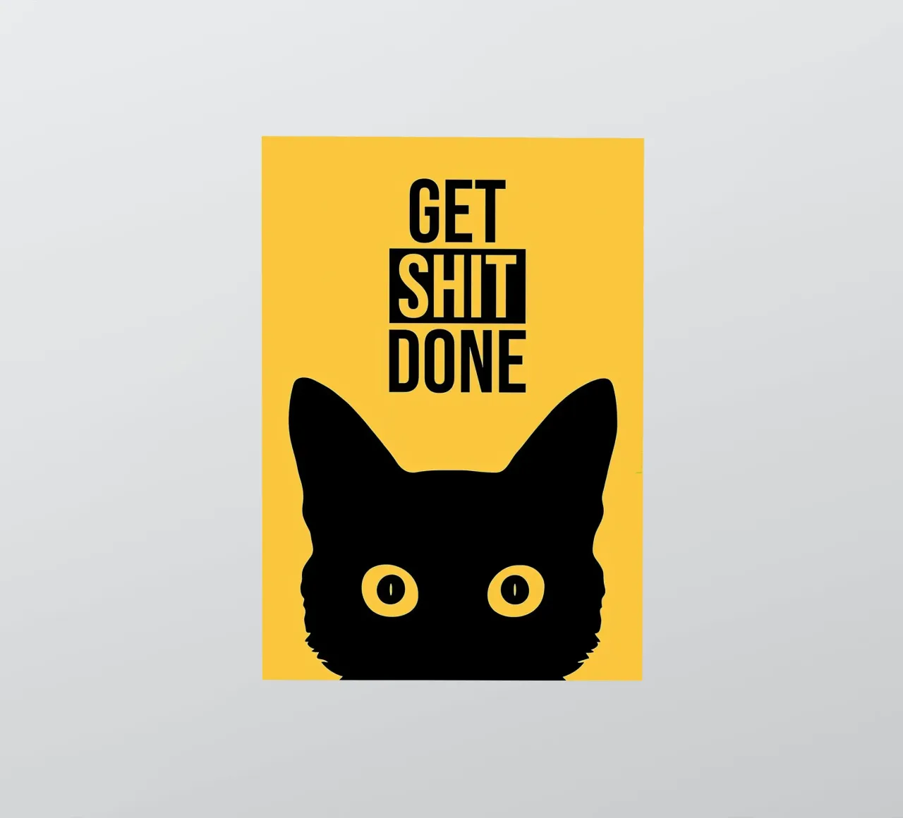 Cat Staring Get Shit Done sticker by Arjun