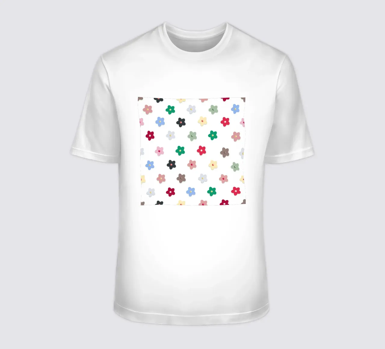 Cute colorato fiori modello Hwall t-shirt da gulsengunel