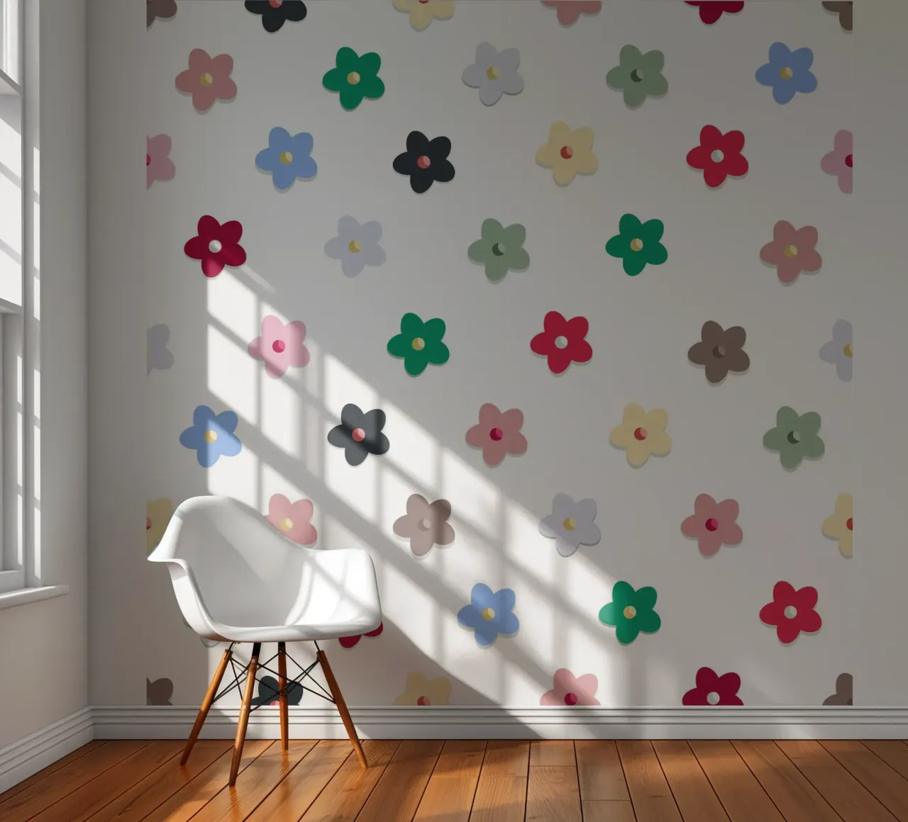Cute colorful flowers pattern Hwall photo wallpaper by gulsengunel