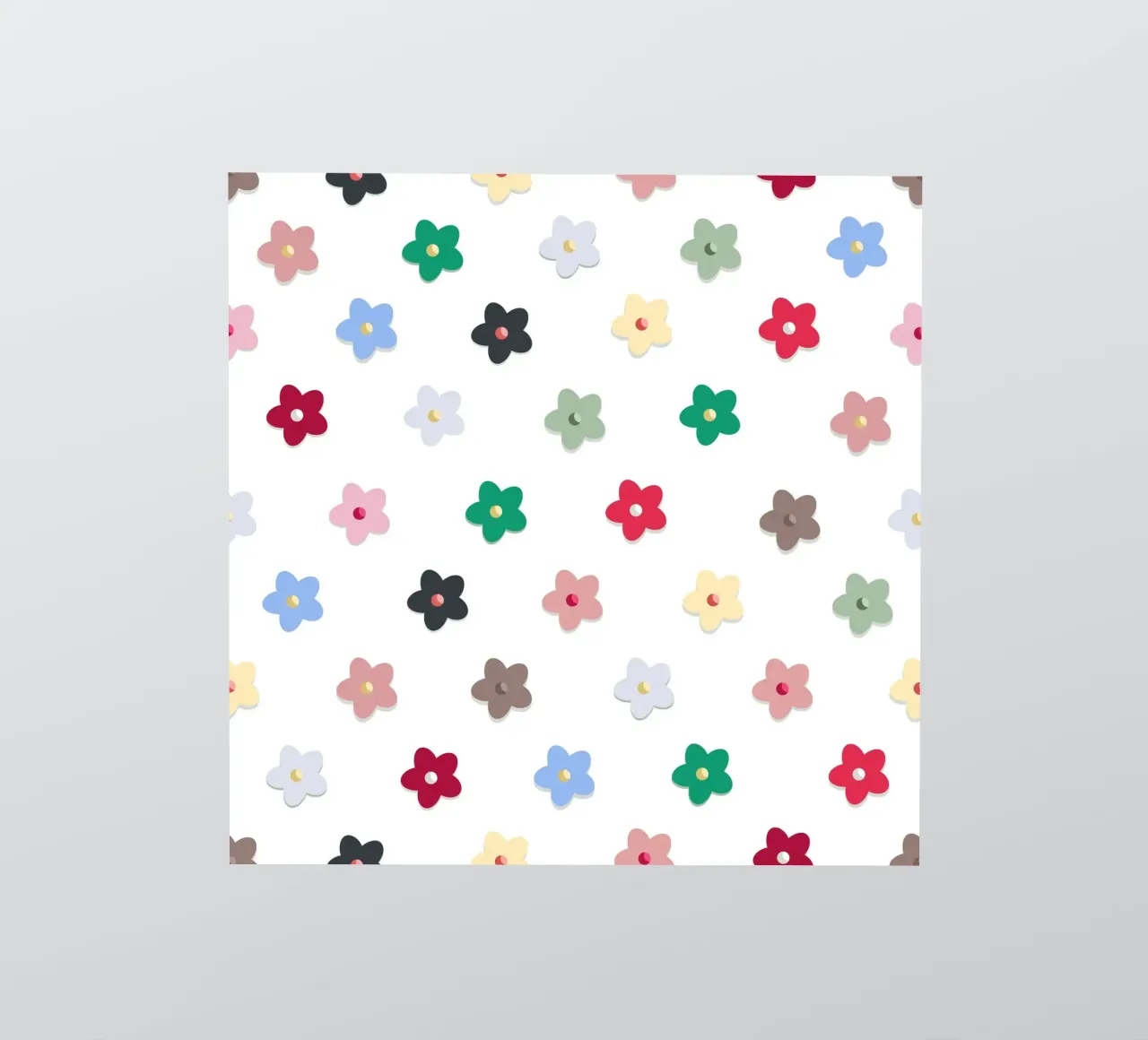 Mignon motif de fleurs colorées Hwall autocollant de gulsengunel