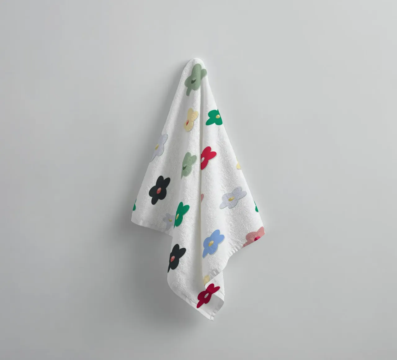 Cute colorato fiori modello Hwall asciugamano da bagno da gulsengunel