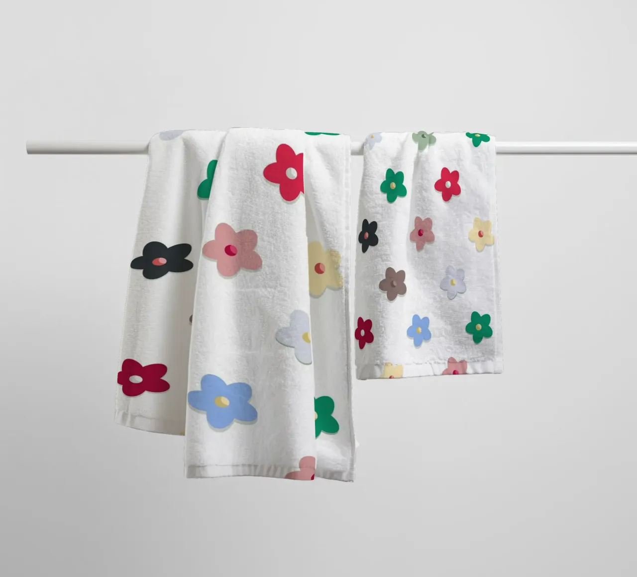 Cute colorato fiori modello Hwall asciugamano da bagno da gulsengunel