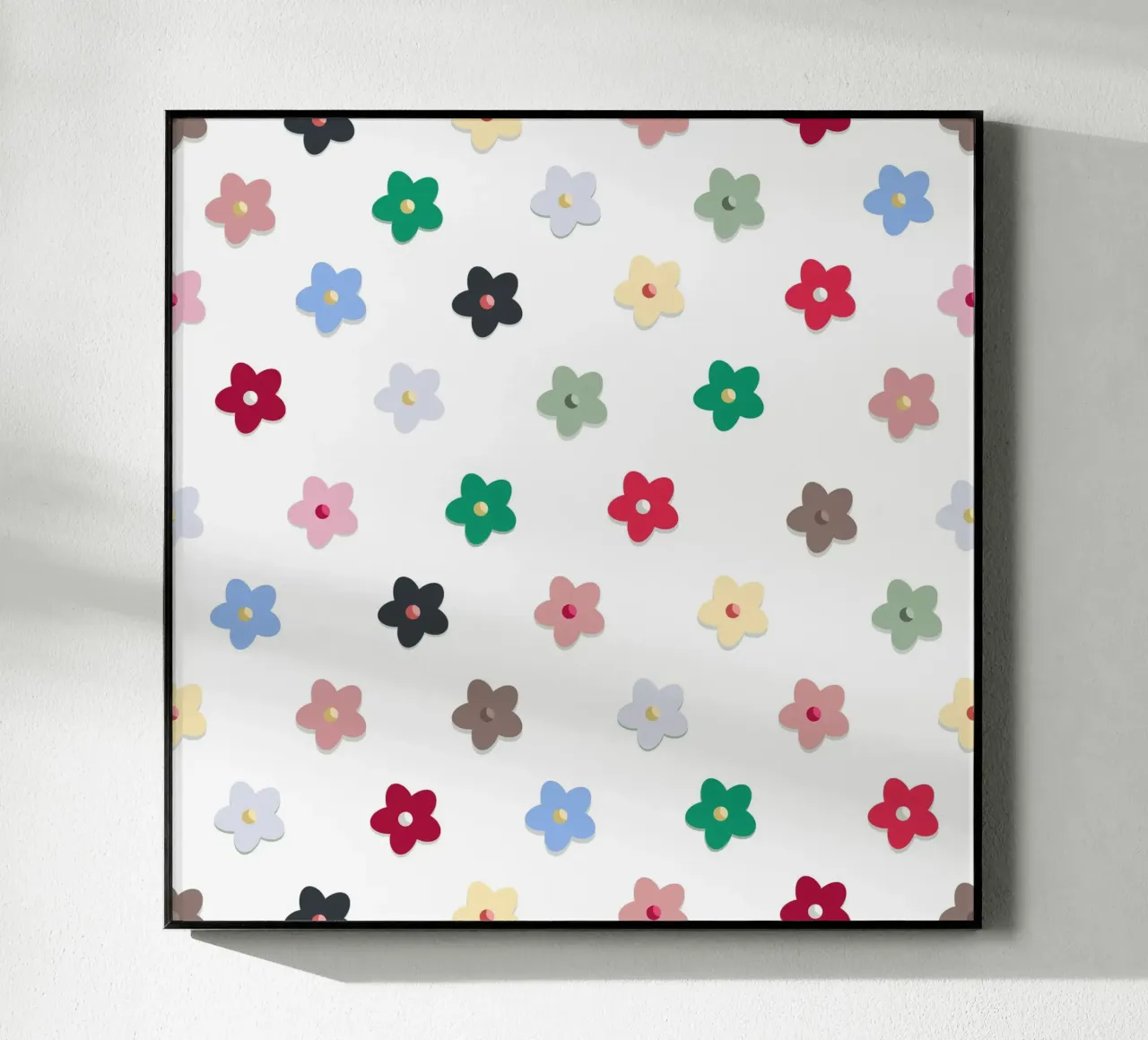 Cute colorato fiori modello Hwall plexiglass da gulsengunel
