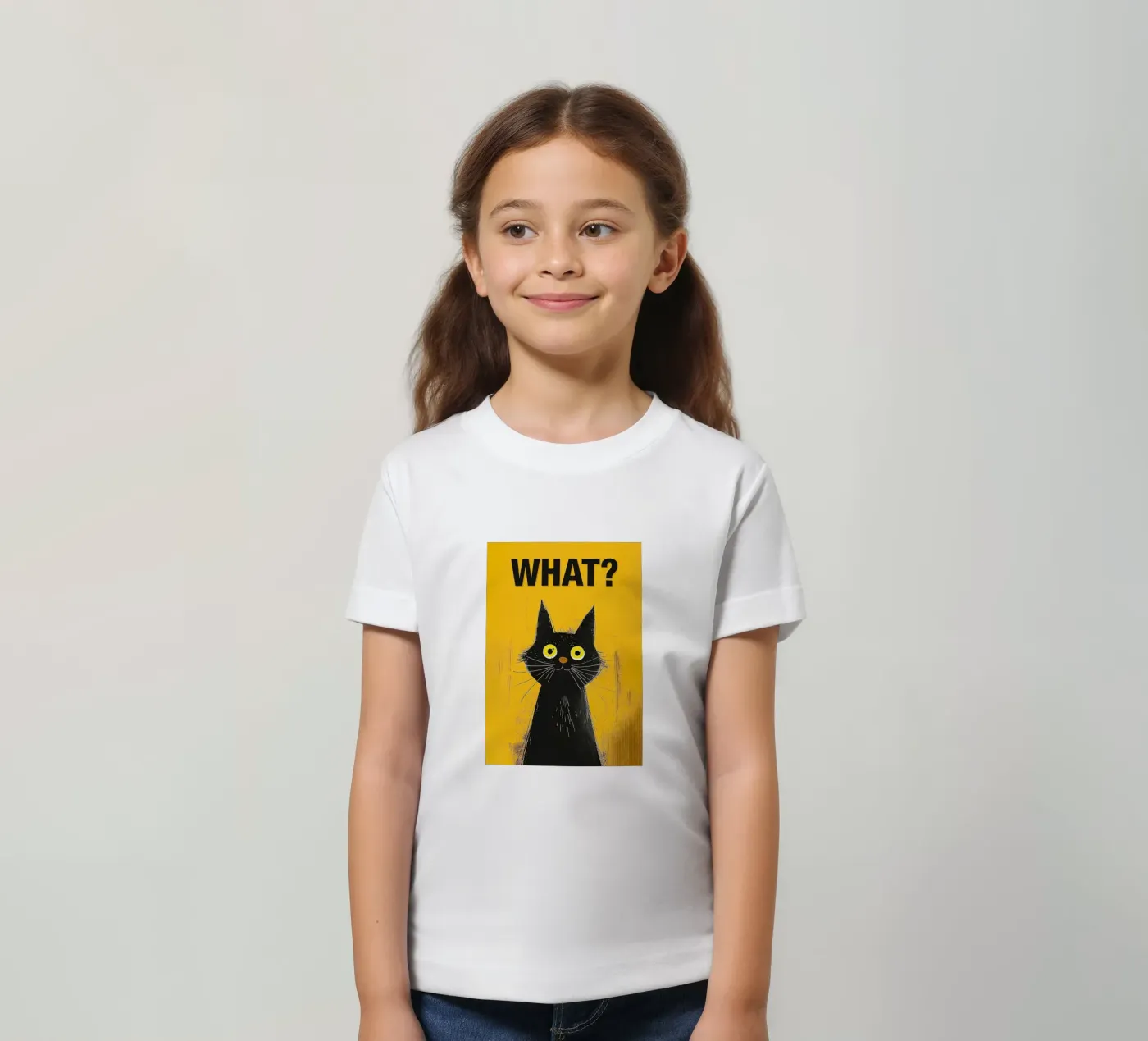 Verwarde Kitty kinder t-shirt van Arjun