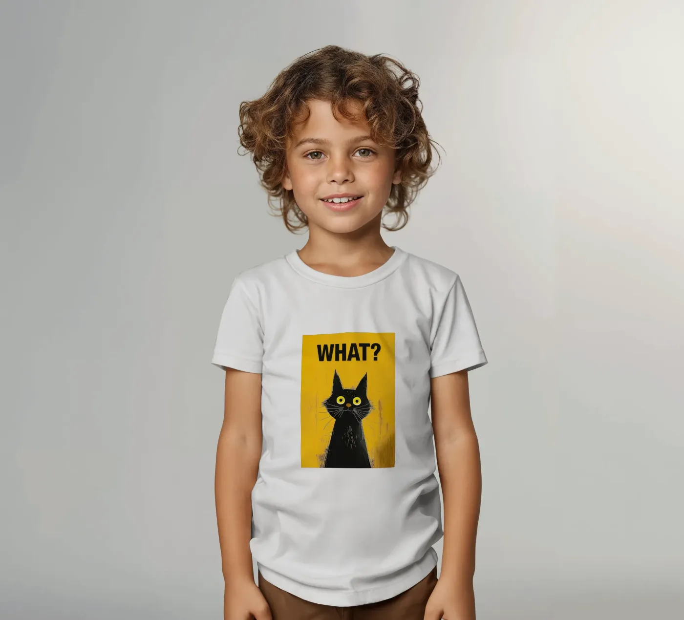 Verwarde Kitty kinder t-shirt van Arjun