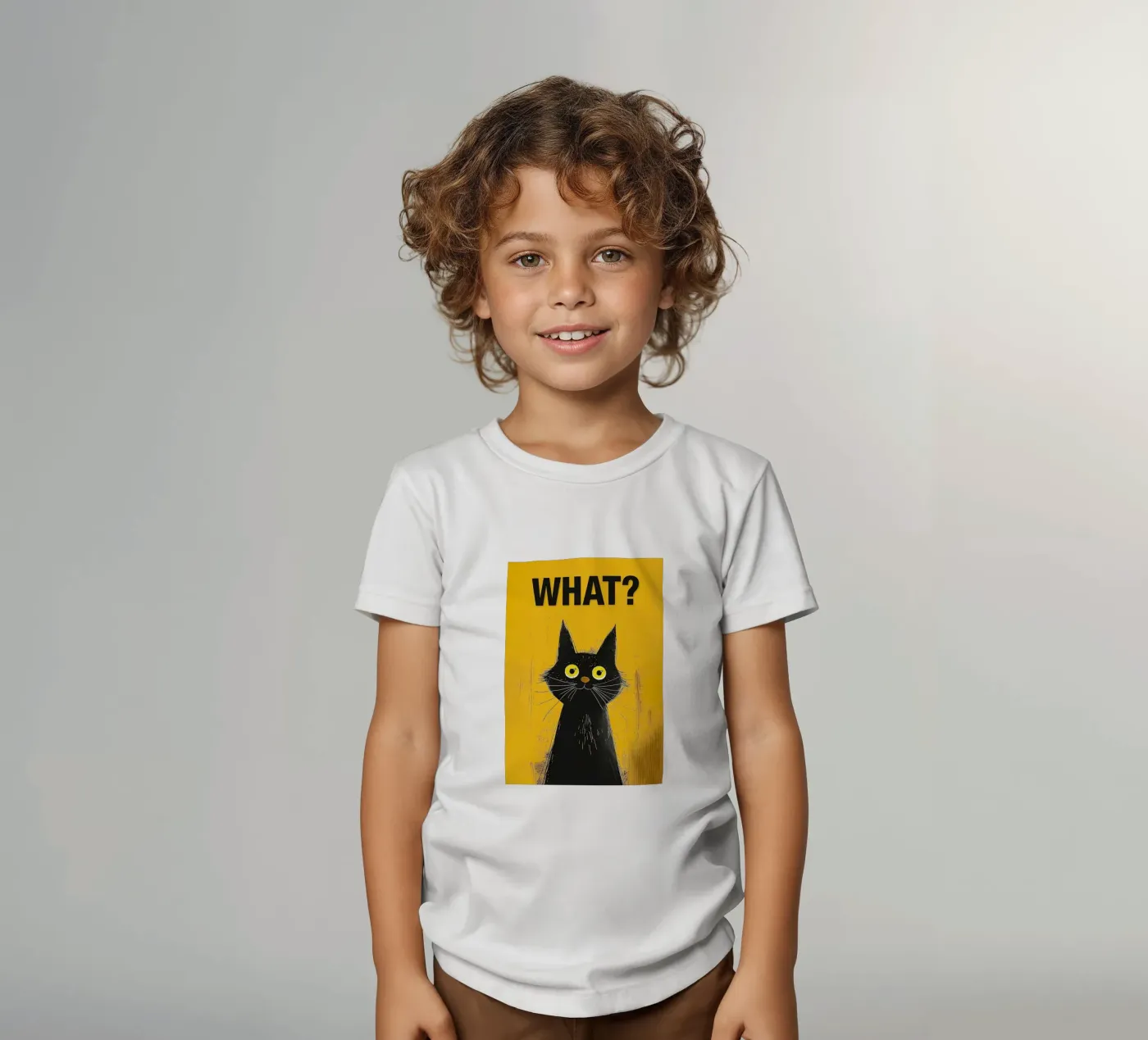 Verwarde Kitty kinder t-shirt van Arjun