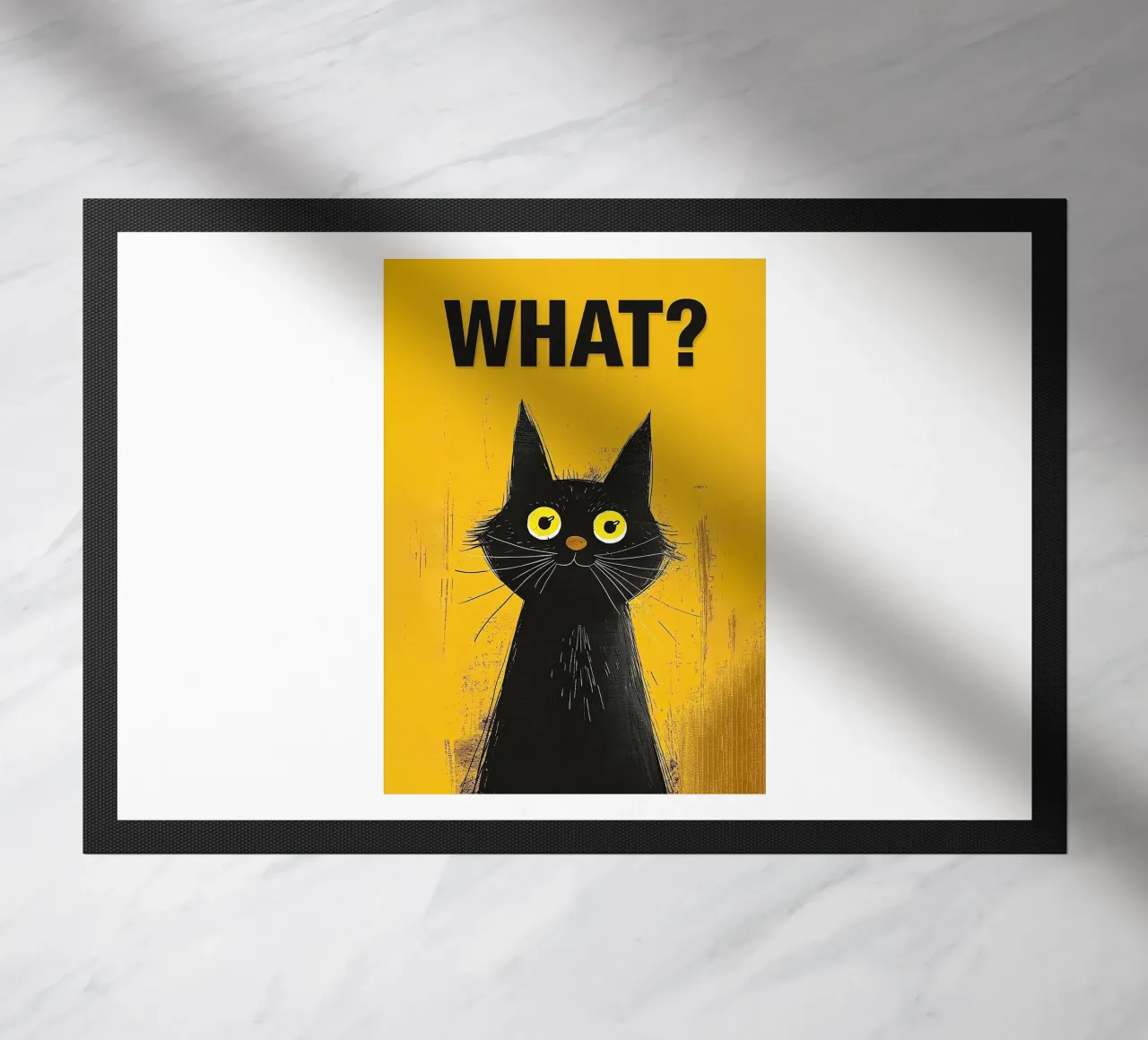 Verwarde Kitty deurmat van Arjun