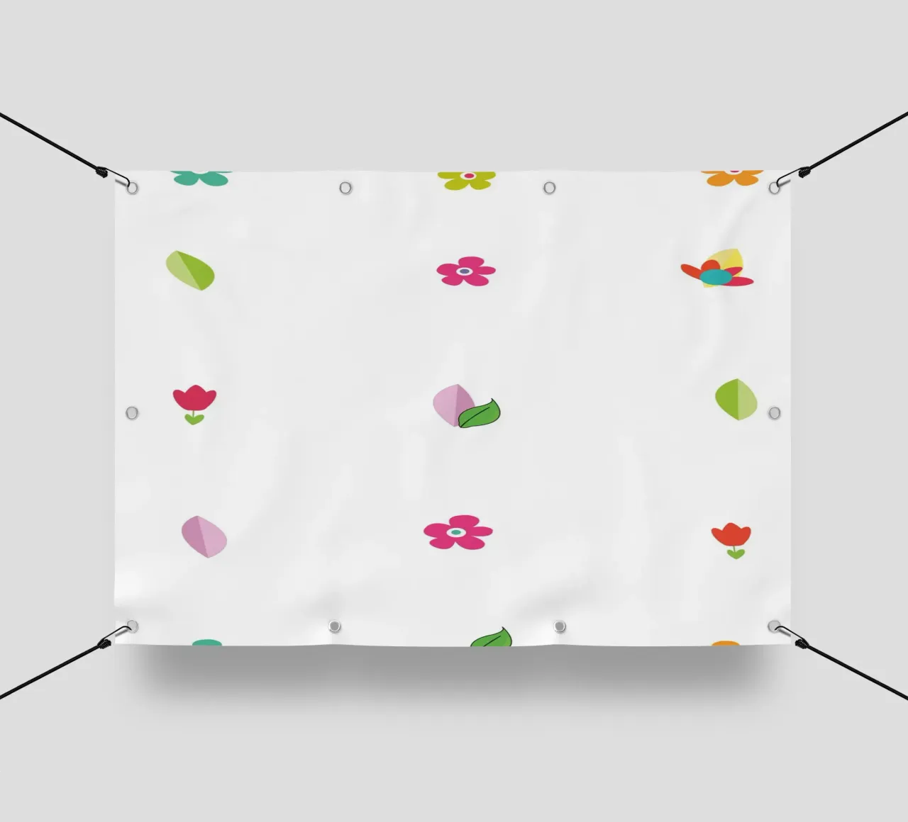 Piccoli fiori colorati e vivaci telo in pvc da gulsengunel