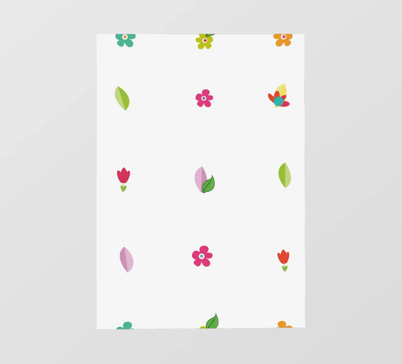 Piccoli fiori colorati e vivaci telo in pvc da gulsengunel