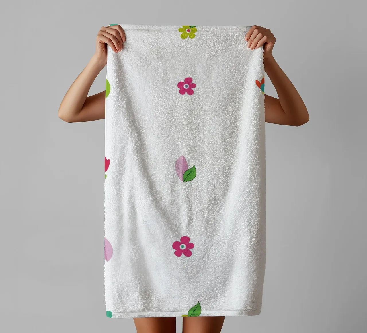 Piccoli fiori colorati e vivaci asciugamano da bagno da gulsengunel