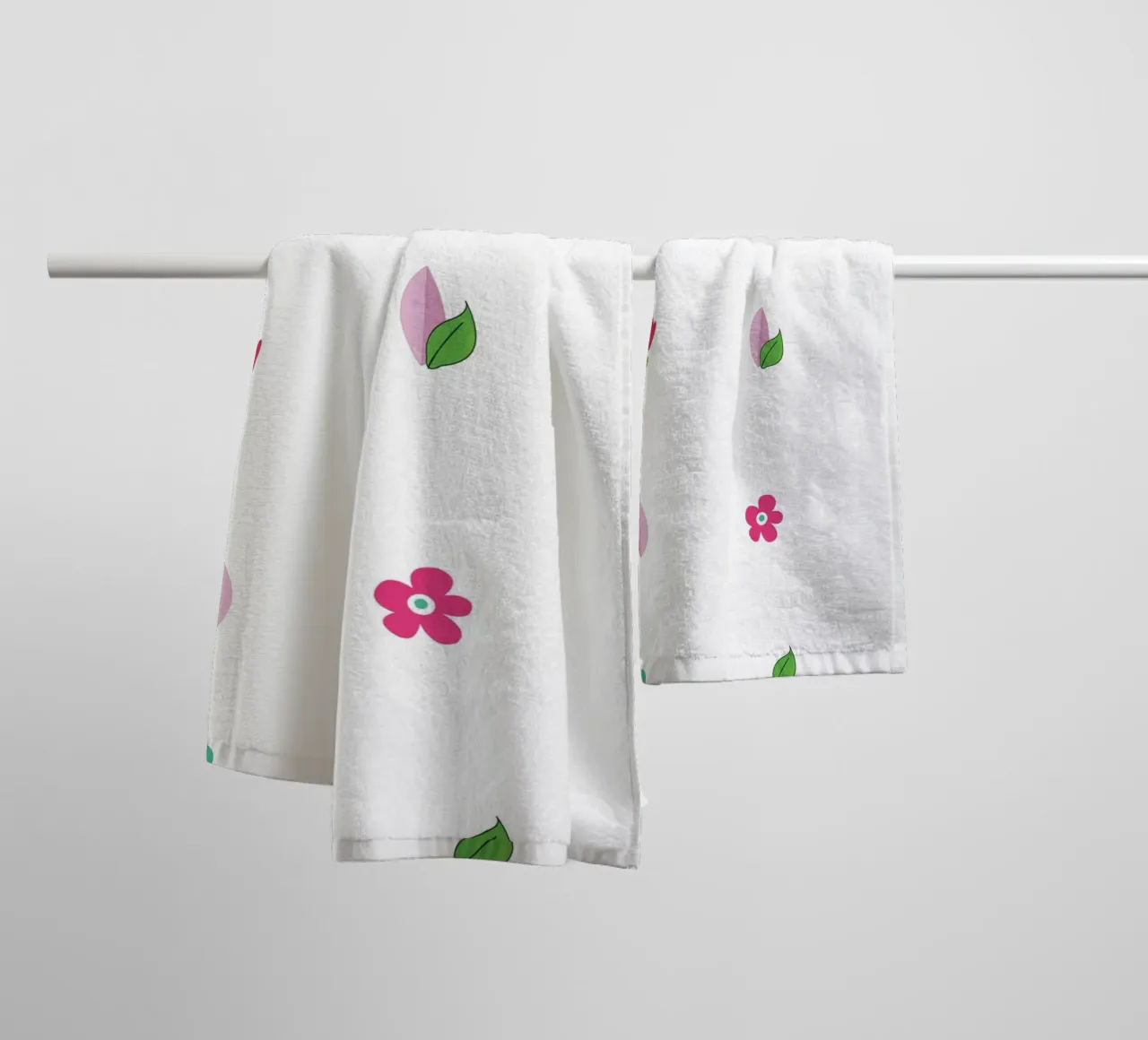Piccoli fiori colorati e vivaci asciugamano da bagno da gulsengunel