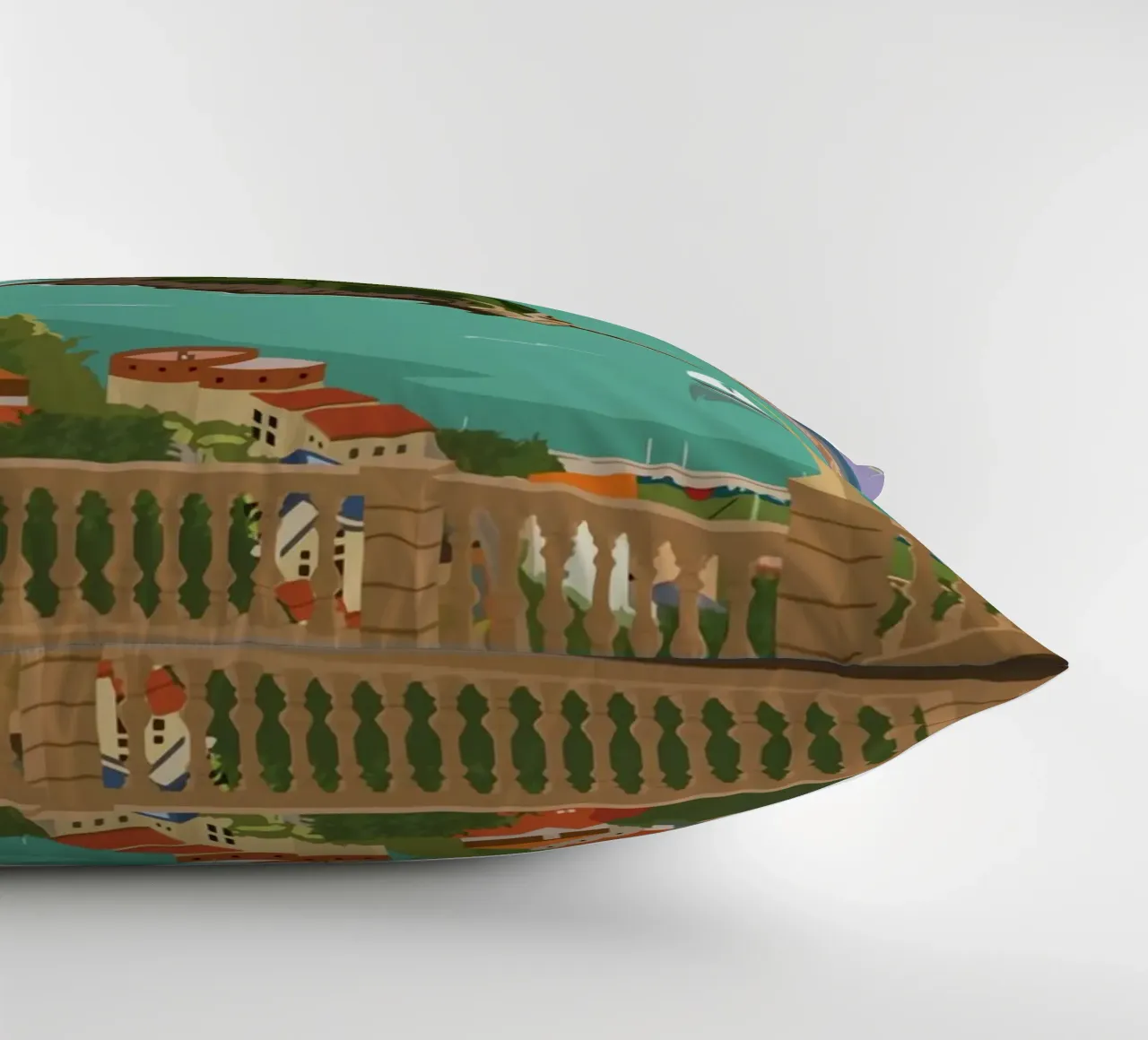 San Sebastian, Spain decorative cushion by Alexandra Peack