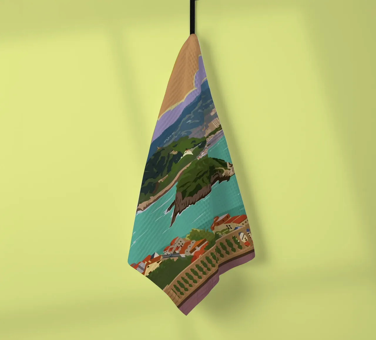 San Sebastian, Spain tea towel by Alexandra Peack