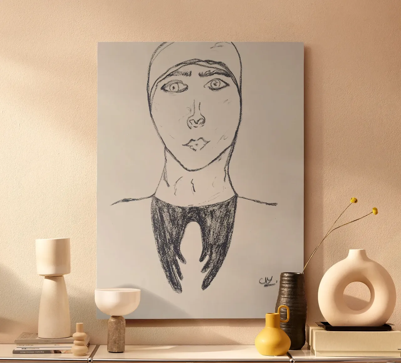 Il volto di un angelo alluminio dibond da Cohe studio