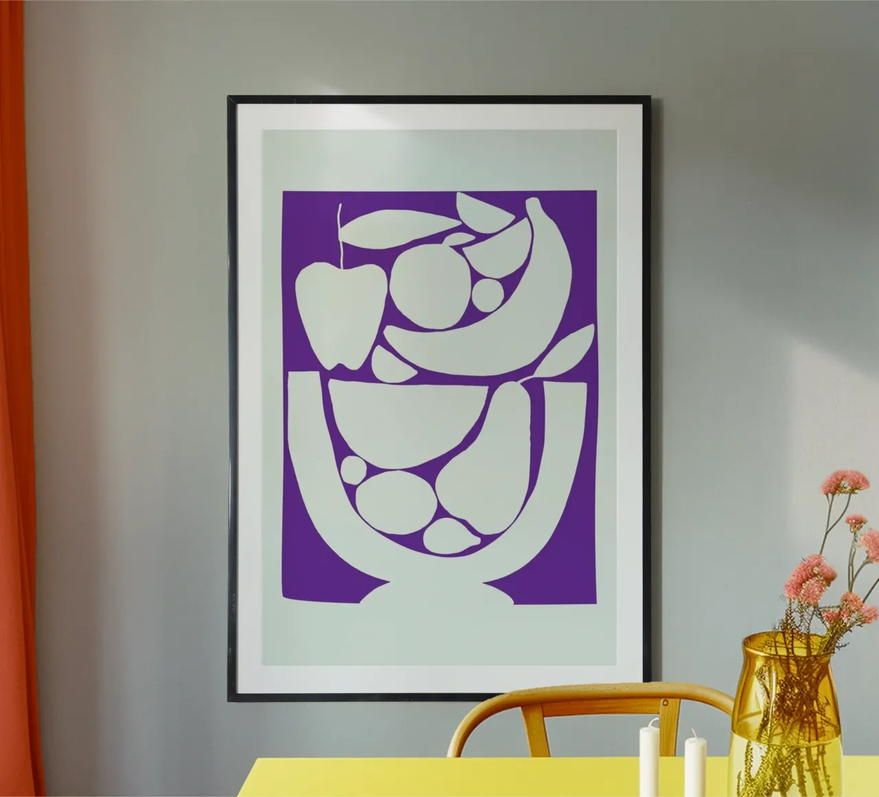Fruit Salad 5 poster con telaio in legno da Pure