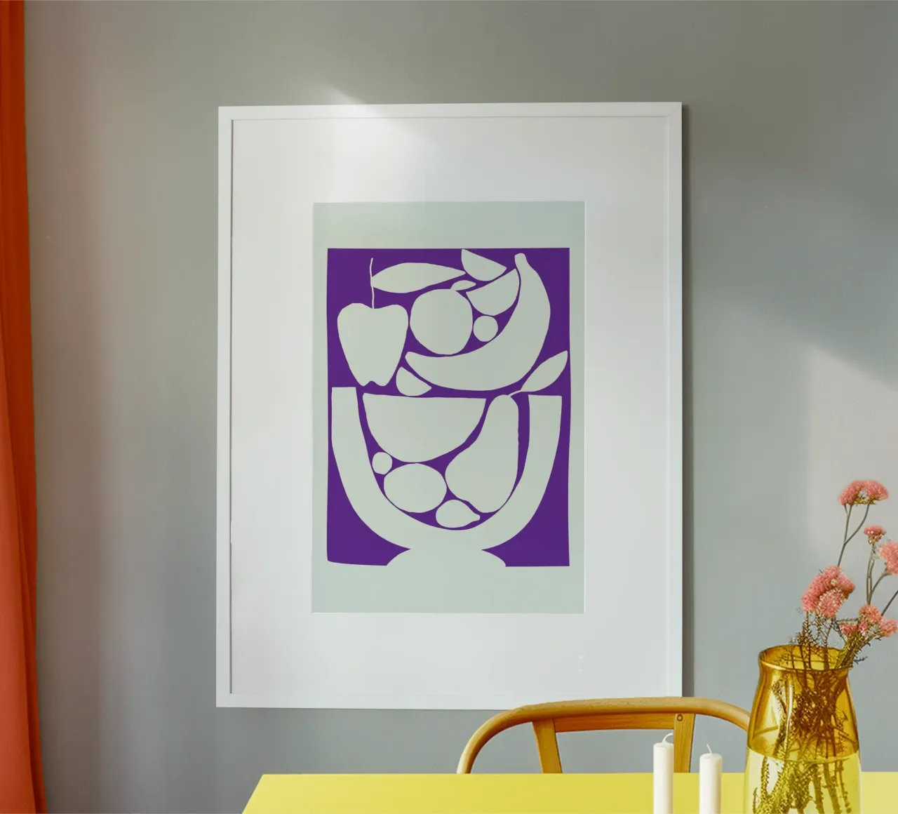 Fruit Salad 5 poster con telaio in legno da Pure